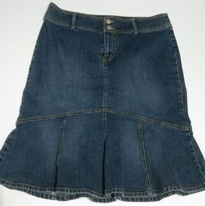 Faded Glory Stretch Denim Jean Skirt Size 16W